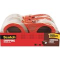 Scotch Packaging Tape, w/Reusable Dispenser, 1-7/8"x54.6 Yds, 4/PK, CL 4PK MMM37504RD